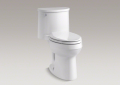 Kohler® 3946-0 Comfort Height® 1-Piece Toilet With Left-Hand Trip Lever, Adair®, Elongated Bowl, 16-1/2 in H Rim, 12 in Rough-In, 1.28 gpf, White