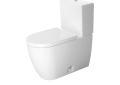 DURAVIT 2171010000 ME by Starck Dual Flush Toilet Bowl, White, Elongated Shape, 12 in Rough-In, 16-1/2 in H Rim