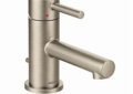Moen® 6191BN 6191 Align™ Low Profile Bathroom Faucet, 1.2 gpm Flow Rate, 1-3/4 in H Spout, 1 Handles, Pop-Up Drain, 1 Faucet Holes, Brushed Nickel, Function: Traditional