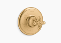 Kohler K-TS72767-3-2MB PRB Artifacts(R) Rite-Temp(R) Valve Trim with Cross Handle - Vibrant Brushed Moderne Brass