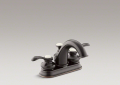 Kohler 12266-4-2BZ Centerset Lavatory Faucet, Lever Handles