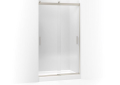 Kohler® 706011-L-NX Levity® Sliding Shower Door, Frameless Frame, Crystal Clear Tempered Glass, Brushed Nickel, 3/8 in THK Glass, 74-15/16 in H Opening, 44-5/8 to 47-5/8 in W Opening