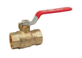 Red and White 5592F-1-1/2 Brass 1-1/2 inch Female x 1-1/2 inch Female Full Port Ball Valve