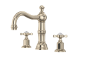 Perrin & Rowe U.3721X-STN-2 Edwardian Bathroom Faucet, 1.2 gpm Flow Rate, Nickel, Import