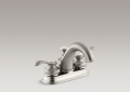 Kohler 12266-4-BN Centerset Lavatory Faucet, Lever Handles