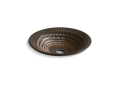Kohler® 17890-RL-RB2 Derring® Vessel Bathroom Sink, Round Shape, 17-11/16 in W x 17-11/16 in D x 6 in H, Above-Counter Mount, Vitreous China, Bourbon Rutile