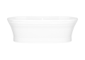 Victoia + Albert Worcester WOR-N-SW-OF 70-3/4 Inch X 30-3/4 Inch Freestanding Soaking Bathtub in Volcanic Limestone(TM) with Overflow Hole - Gloss White