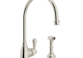 ROHL U.4702PN-2 Georgian Era Single Lever Single Hole Kitchen Faucet with Sidespray - Polished Nickel