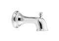 Moen® S114 Diverter Tub Spout, Weymouth™, 6-3/4 in L, For Use With Waterhill® Posi-Temp® TS314 1-Handle Tub/Shower Trim, 1/2 in Slip-Fit Connection, Brass, Polished Chrome, Domestic