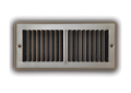 TRUaire™ 150TSB02X12 2-Way Stamped Toe-Space Grille, 12 in W x 2 in H, 50 to 225 cfm, Steel, Brown, Import