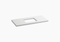 Kohler K-5458-S33  Solid/Expressions 49 inch Vanity Top with Single Verticyl Rectangular Cutout - White Expressions