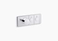 Kohler K-26346-9-CP Anthem(TM) Two-Outlet Recessed Mechanical Thermostatic Valve Control - Polished Chrome