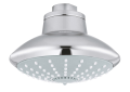 GROHE 27247001 Shower Head, 2.5 gpm, 3 Sprays, Wall Mount, 4.62 in Head, Import