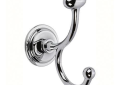 Ginger® 2611/PC London Terrace® Robe Hook, 2 Hooks, 4-1/8 in OAD x 4-7/8 in OAH, Solid Brass