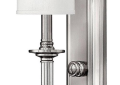 Hinkley® 4790BN Sussex Traditional Single Light Scone, (1) Lamps Lamp, 120 V AC, Brushed Nickel Housing