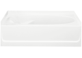 Sterling® 71101120-0 Bathtub, Ensemble®, Oval Shape, 60 in L x 37-1/2 in W, Right Drain, White