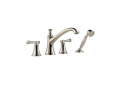 Brizo® T67405-PNLHP Roman Tub Trim, Baliza®, 18.5 gpm Flow Rate, 10 to 16 in Center, Polished Nickel, 2 Handles, Function: Traditional