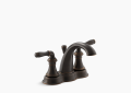 Kohler® 393-N4-2BZ Devonshire® Centerset Bathroom Sink Faucet, Oil Rubbed Bronze, 2 Handles, Pop-Up Drain, 1.2 gpm Flow Rate