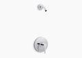 Kohler K-TLS97077-4-CP Pitch(TM) Rite-Temp(R) Shower Trim Set, Less Showerhead - Polished Chrome