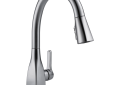 DELTA® 9183-AR-DST Mateo® Kitchen Faucet, 1.8 gpm Flow Rate, Arctic™ Stainless Steel, 1 Handles, 1/3 Faucet Holes, Function: Traditional, Commercial