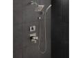 DELTA® 55799-SS Wall Mount Hand Shower, 3-Function Shower Head, 1.75 gpm Flow Rate, 60 to 82 in L Hose, 1/2 in Connection, Stainless Steel, Import