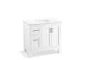 Kohler(R) K-31244-ASB-0 Quo(R) 36" Bathroom Vanity Cabinet with Sink and Quartz Top - White