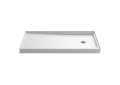 Kohler® 8458-0 Rely® 1-Piece Single Threshold Shower Base, White, Right Drain, 60 in L x 32 in W x 4-11/16 in D
