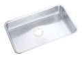 Elkay® ELUH2816 Lustertone™ Classic Kitchen Sink, Rectangle Shape, 28 in L x 16 in W Bowl x 7-1/2 in D Bowl, 30-1/2 in L x 18-1/2 in W x 7-1/2 in H, Undermount Mounting, 18 ga 304 Stainless Steel