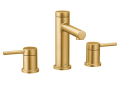 Moen® T6193BG T6193 Align™ Bathroom Faucet, Commercial, 1.2 gpm Flow Rate, 4-17/64 in H Spout, 8 to 16 in Center, Brushed Gold, 2 Handles, Lift Rod Drain, Domestic