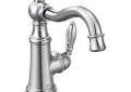 Moen® S42107 S42107 Weymouth™ Bathroom Faucet, 1.5 gpm Flow Rate, 5-1/4 in H Spout, 1 Handles, Pop-Up Drain, 1 Faucet Holes, Chrome, Function: Traditional