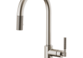 Brizo® SMARTTOUCH® 64043LF-SS Litze™ Pull-Down Kitchen Faucet, 1.8 gpm Flow Rate, Stainless Steel, 1 Handles, 1 Faucet Holes, Function: Traditional, Domestic