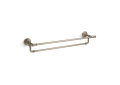 Kohler® 72570-BV Artifacts® Double Towel Bar, 24 in L Bar, 3 in OAH x 5 in OAD, Metal