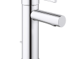GROHE 3221600A Essence™ New S-Size Bathroom Faucet, 1.2 gpm Flow Rate, 2-1/2 in H Spout, 1 Handle, Pop-Up Drain, 1 Faucet Hole, StarLight® Polished Chrome, Function: Traditional