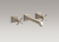 Kohler T448-3S-BV Wall-Mount Lavatory Faucet Trim, Stately Design and Cross Handles