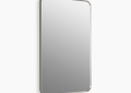 Kohler K-26052-BNL Essential 22" x 34" Rectangular Framed Mirror - Brushed Nickel