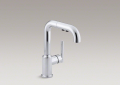Kohler® 7506-CP Purist® Kitchen Sink Faucet, 1.8 gpm Flow Rate, High-Arc Swivel Spout, Polished Chrome, 1 Handles, 1 Faucet Holes