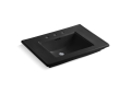 Kohler® 2269-8-7 Memoirs® Stately Design Elegant Bathroom Sink Basin With Overflow, Rectangle Shape, 4 in Faucet Hole Spacing, 30 in W x 21-3/4 in D x 8-5/8 in H, Pedestal/Console Mount, Fireclay, Black