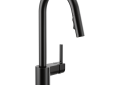 Moen 7565BL Align One-Handle High Arc Pulldown Kitchen Faucet - Matte Black