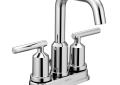 Moen® 6150 Gibson™ Centerset Bathroom Faucet, Polished Chrome, 2 Handles, Metal Pop-Up Drain, 1.2 gpm Flow Rate