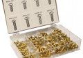 Jones Stephens™ J40153 Bibb Screw Assortment Kit, Brass, 208 Pieces