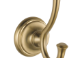 DELTA® 79735-CZ Cassidy™ Robe Hook, 2 Hooks, 2-1/2 in OAW x 3-7/8 in OAD x 4-5/8 in OAH, Brass, Import