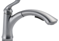 DELTA® 4353-AR-DST Linden™ Kitchen Faucet, Commercial, 1.5 gpm Flow Rate, 120 deg Swivel Spout, Arctic™ Stainless Steel, 1 Handles, 1/3 Faucet Holes, Domestic