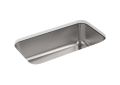 Kohler® 5290-NA Undertone® Kitchen Sink, Rectangular Shape, 29-3/16 in L x 15-1/6 in W Bowl x 9 in D Bowl, 31-1/4 in L x 17-7/8 in W x 9-5/16 in H, Undermount Mounting, Stainless Steel