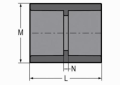 Spears® 829-020 Standard Coupling, 2 in Nominal, Socket End Style, SCH 80/XH, PVC, Domestic