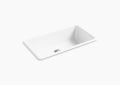 Kohler K-5707-0 Iron/Tones(R) 33" x 18-3/4" x 9-5/8" Top-Mount/Undermount Single-Bowl Kitchen Sink - White