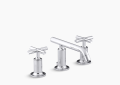 Kohler K-14410-3-CP Purist(R)  Widespread Bathroom Sink Faucet with Low Cross Handles - Polished Chrome