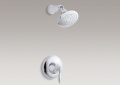 Kohler T313-4M-CP Rite-Temp(R) Pressure-Balancing Shower Faucet, Lever Handle