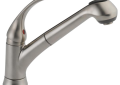 DELTA® B4310LF-SS Foundations® Kitchen Faucet, 1.8 gpm Flow Rate, Swivel Spout, Stainless Steel, 1 Handles, 1 Faucet Holes, Import