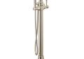 Moen® 9025NL Belfield™ Floor Mount Tub Filler Faucet, Polished Nickel, 1 Handle, Domestic, Commercial