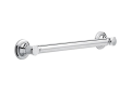 DELTA® 41618 Traditional Decorative Grab Bar, 18 in L x 1-1/4 in Dia, Polished Chrome, Zinc, Import